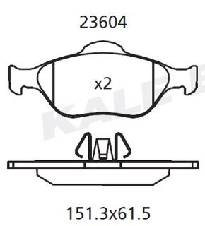 ÖN  FREN BALATASI FİESTA IV / V 95>08 FUSİON 02>12 KA 1,6 03>08 MAZDA 121 III 03> ABSLI resmi