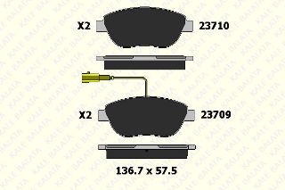 ÖN  FREN BALATASI GRANDE PUNTO 199 DOBLO LİNEA 1,4 / 1,6 / 1,9 MULTIJET 05> (CIFT FISLI) resmi