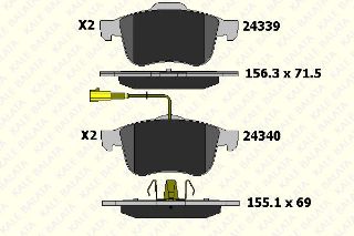 ÖN  FREN BALATASI ALFA 159 SPORTWAGON 1,9JTDM 8V / 16V / 1,9JTS / 2,2JTS 05> FISLI resmi
