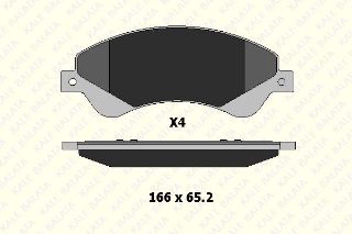 ÖN  FREN BALATASI TRANSİT V347 06>14 (ÖNDEN CEKER) FISLI resmi