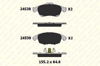 ÖN  FREN BALATASI C4 PICASSO C4 II DS4 1,6HDI 110 / 1,8 16V 10 / 06 PARTNER TEPE BERLİNGO III P5008 DS5 resmi