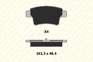 ARKA FREN BALATASI C4 PICASSO C4 GRAND PICASSO 1,6 HDI 110FAP 1,8 16V 2,0 16V 2,0 HDI 138 FAP 10 / 06 resmi