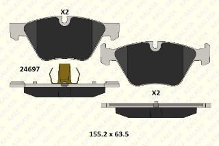 ÖN  FREN BALATASI BMW F10 F11 330MM DİSK ICIN resmi