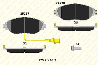 ÖN  FREN BALATASI PASSAT (362); PASSAT VARIANT (365) 1,4 TSI,1,6 TDI,1,8 TSI,2,0 TSI,2,0 TDI,3,6 FSI resmi