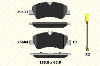 ARKA FREN BALATASI TRANSİT CUSTOM V362 V347 V348 2,2TDCI 12 /> (ARKA TEK TEKER) CIFT FISLI resmi