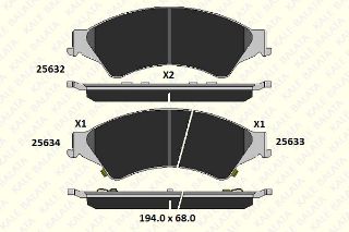 ÖN  FREN BALATASI RANGER PİCK UP 2,2TDCI / 3,2TDCI 4X4 12 /> resmi