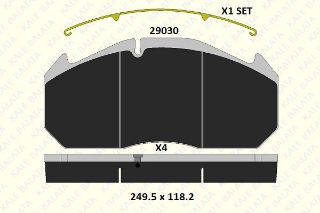 ÖN  FREN BALATA MERCEDES O403 O404 OTOBUS (FISSIZ) / (94 ) resmi