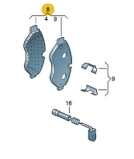 FREN BALATASI ÖN VİTO W639 07> VİTO W447 14> CRAFTER 06> SPRINTER 06> resmi