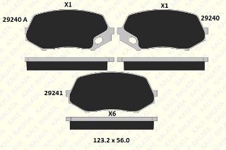 ÖN  FREN BALATASI CANTER 3,0DT FUSO 3,9DT FUSO 4,9DT FUSO CANTER FE511 FE711 06>10 resmi