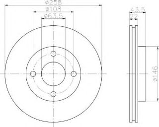 ÖN  FREN DİSK AYNASI FOCUS I 98>04 FİESTA V 00>08 FUSİON 02>12 FORD KA 1,6 03>08 MAZDA II 1,2 / 1,4 / 1,6 03> resmi