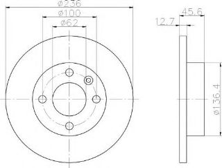 ÖN  FREN AYNASI FAVORIT FELİCİA 1,1 / 1,3 / 1,6 / 1,9 FORMAN CADDY II 1,6 / 1,9D 96 00 resmi