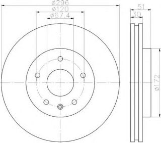 ÖN  FREN DİSKI HAVALI INSIGNIA 16 INCH JANT ICIN resmi