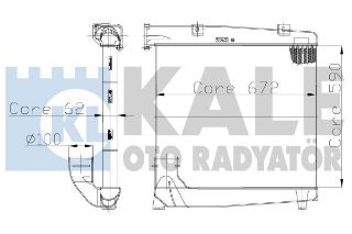 İNTERCOOLER O403 AL/AL672X590X62 resmi
