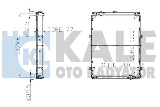 RADYATOR S 2000 OTOBÜS 4SIRAPA1000X800X77 resmi