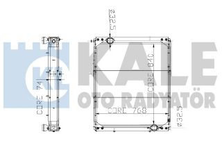 RADYATOR SL 232 OTOBUS YM 4SIRAPA840X768X74 resmi