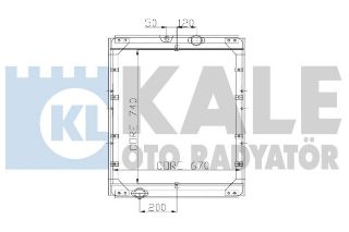 RADYATOR 83.06101.6502 MAN SL200 KOMPLE RADYATÖR 740X670X77 resmi