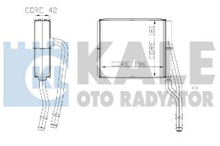 KALORİFER TRANSIT CONNECT-FOCUS 1.8 TDCI SAG DIREKSIYON 2SIRAALB196X181X42 resmi
