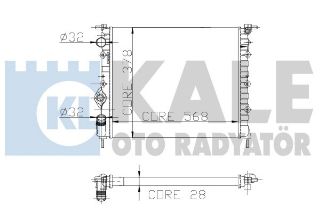 RADYATOR RENAULT 19 1.4i AUTO AL/MKNK568X378X28 resmi
