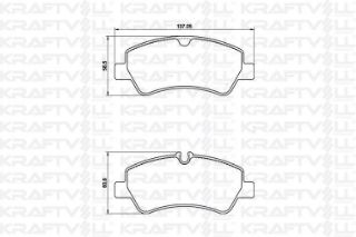 ARKA FREN BALATASI TRANSİT CUSTOM V362 V347 V348 2,2TDCI 12 /> (ARKA TEK TEKER) resmi