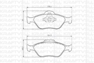 ÖN  FREN BALATASI FİESTA IV / V 95>08 FUSİON 02>12 KA 1.6 03>08 MAZDA 121 III 03> ABSLI resmi