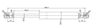 BAGAJ KAPAK AMORTİSÖRU SAĞ / SOL TRANSİT V347 11>13 resmi