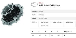 DINGIL PORYASI DISKLI ARKA ÇEKICI MERCEDES BENZ OTOBÜS CONNECTO-CITERO ÇEKICI EURO4 resmi