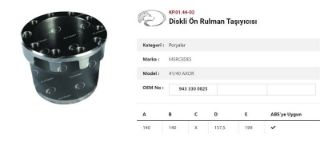 DINGIL PORYASI ON TEKER DISKLI RULMAN GOBEGI MERCEDES AXOR 4140 2009 > resmi
