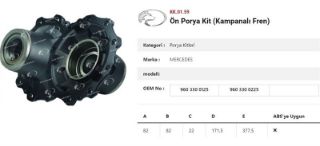 DINGIL ÖN PORYA KIT KAMPANALI MERCEDES BENZ AROCS resmi