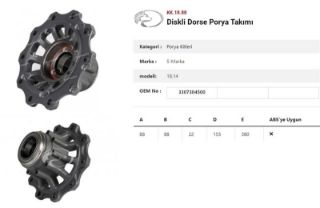 DINGIL PORYASI DORSE DISKLI SOGUT.Y.M BA9 B19 BINL9 resmi