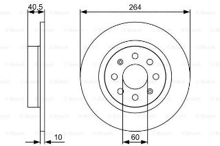 ARKA FREN AYNASI GRANDE PUNTO-LİNEA 1.9MTJ-14 16V-T-JET-CORSA D 1.7CDTI 06 264X10X4DLXHAVALI resmi