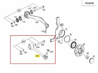 SALINCAK ROTILLI ÖN SOL ALT 4-MATİC W204 07>14 S204 07>14 C207 13>16 resmi