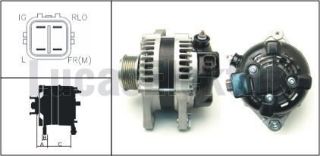 ALTERNATÖR 12V 115A TOYOTA AURIS 1,4D COROLLA 1,4 D D 4D MOTOR resmi