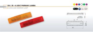 PARMAK LAMBA SIDE MARKER 6 LEDLİ MAVI 12/24V resmi