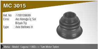 AKS KÖRÜĞÜ İÇ - SOL  .. ( LAGUNA I 93 - > TÜM MODELLER resmi