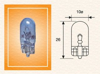 AMPUL 12V W5W DİPSİZ GÖSTERGE MAVİ IŞIK resmi