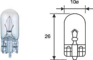 ÜNİVERSAL AMPÜL W5W 12V DİPSİZ GNL resmi