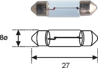 ÜNİVERSAL AMPÜL C3W 12V resmi