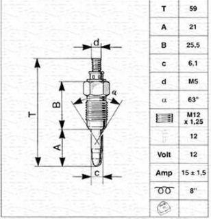 KIZDIRMA BUJİSI GOLF PASSAT JETTA T4 CADDY POLO CLASSIC 1,9 / 2,4D 1Y / AJA 94> resmi