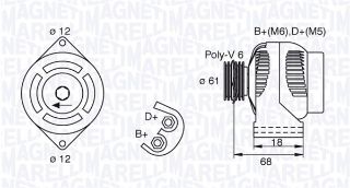 OPEL ALTERNATÖR ASTRA H resmi