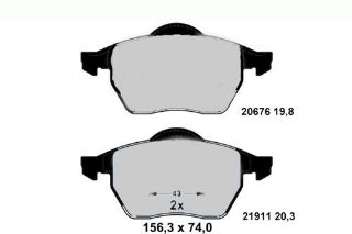 ÖN BALATA BORA 98-05 -GOLF III 91-97 -GOLF IV 97-05 -PASSAT 94-96 -OCTAVIA 97 resmi