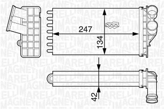 KALORİFER RADYATÖRÜ C4 04 P307 04 AC KLİMASIZ 247X134X42 resmi