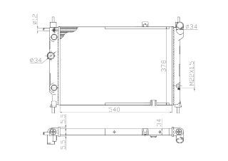 RADYATÖR ASTRA F 93-98 1.4I-1.6I-2.0I KLİMASIZ MEK OTOM resmi
