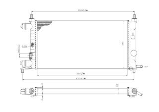 RADYATÖR CORSA B 1.0I 12V-1.2I 16V KLİMASIZ MEK 530X285X34 resmi