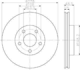 ÖN FREN AYNASI FOCUS 04-12 CMAX 07-10 S40 06-10 C30 10-12 C70 06-13 V50 05-12 278X25X5DLXHVL resmi