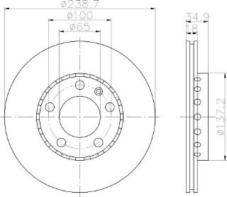 ÖN FREN AYNASI POLO 07 FABİA 00 FOX 03 1.2-1.4 16V-1.6 16V-1.9SDI 239X18X5DLXHAVALI resmi