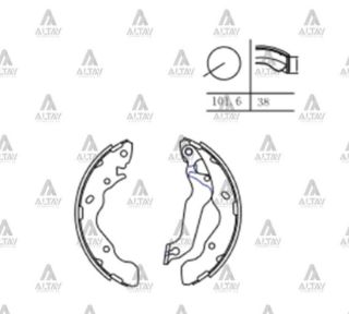 FREN BALATA ACCENT 03-06  ELANTRA 90-95 PABUÇ ARKA resmi
