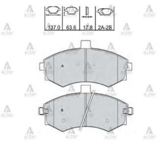 FREN BALATA ELANTRA 01-03  GETZ 08 DİZEL  MATRİX 06-11  SONATA 2.4 ÖN resmi