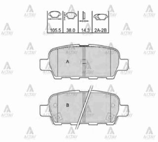 FREN BALATA X-TRAİL 01=  QASHQAI 07-13  VİTARA 06-13  RENAULT KOLEOS  JUKE 08-17 DİSK ARKA resmi