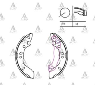 FREN BALATA ACCENT 95-00 PABUÇ ARKA resmi