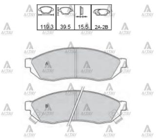 FREN BALATA ALTO 86-97  MAHRUTİ  DAMAS ÖN resmi